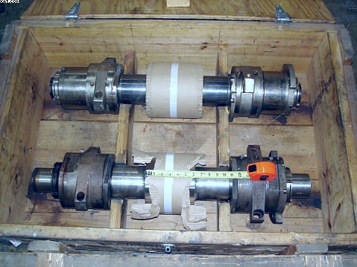 FLEISSNER Crimper Roll Set, 160mm, long shaft (37"), rebuilt.