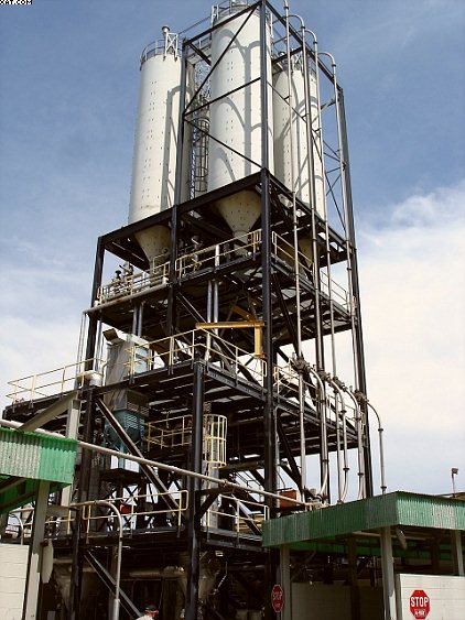 PET Resin System, 1998 yr, silos, dryers, crystallizers.